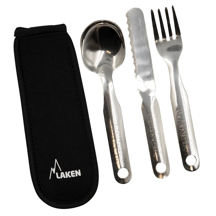 Set de Cubiertos de Acero Inoxidable con Funda de Neopreno