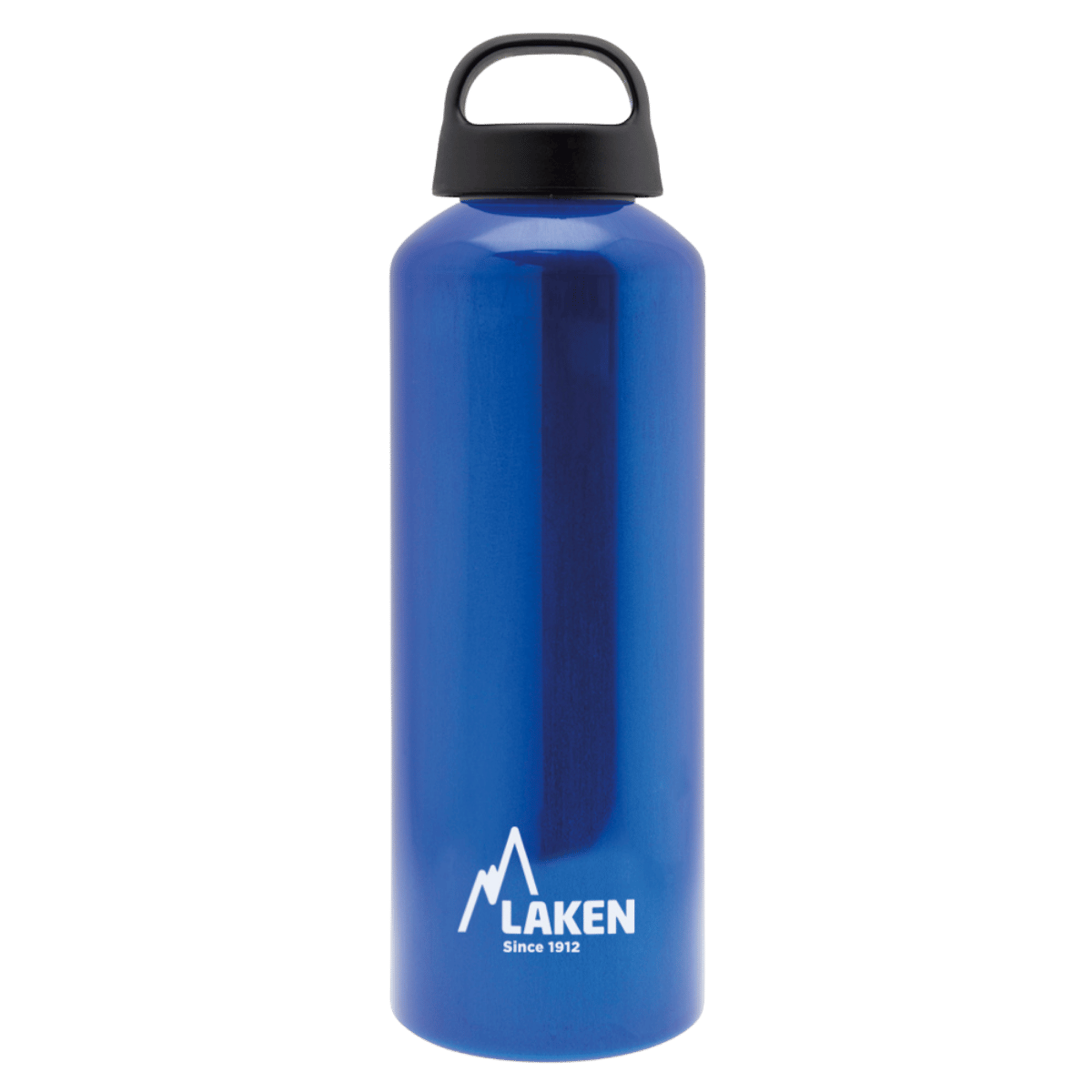 Botella de aluminio azul de 0,75 litros con tapón CLASSIC