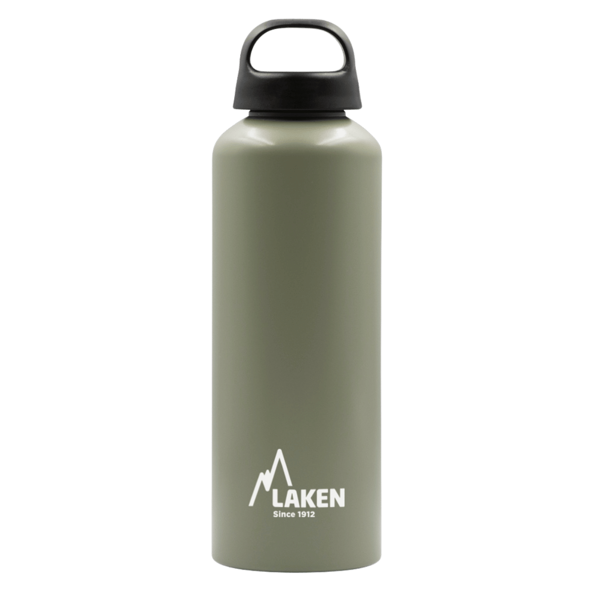Botella de aluminio caqui de 0,75 litros con tapón CLASSIC