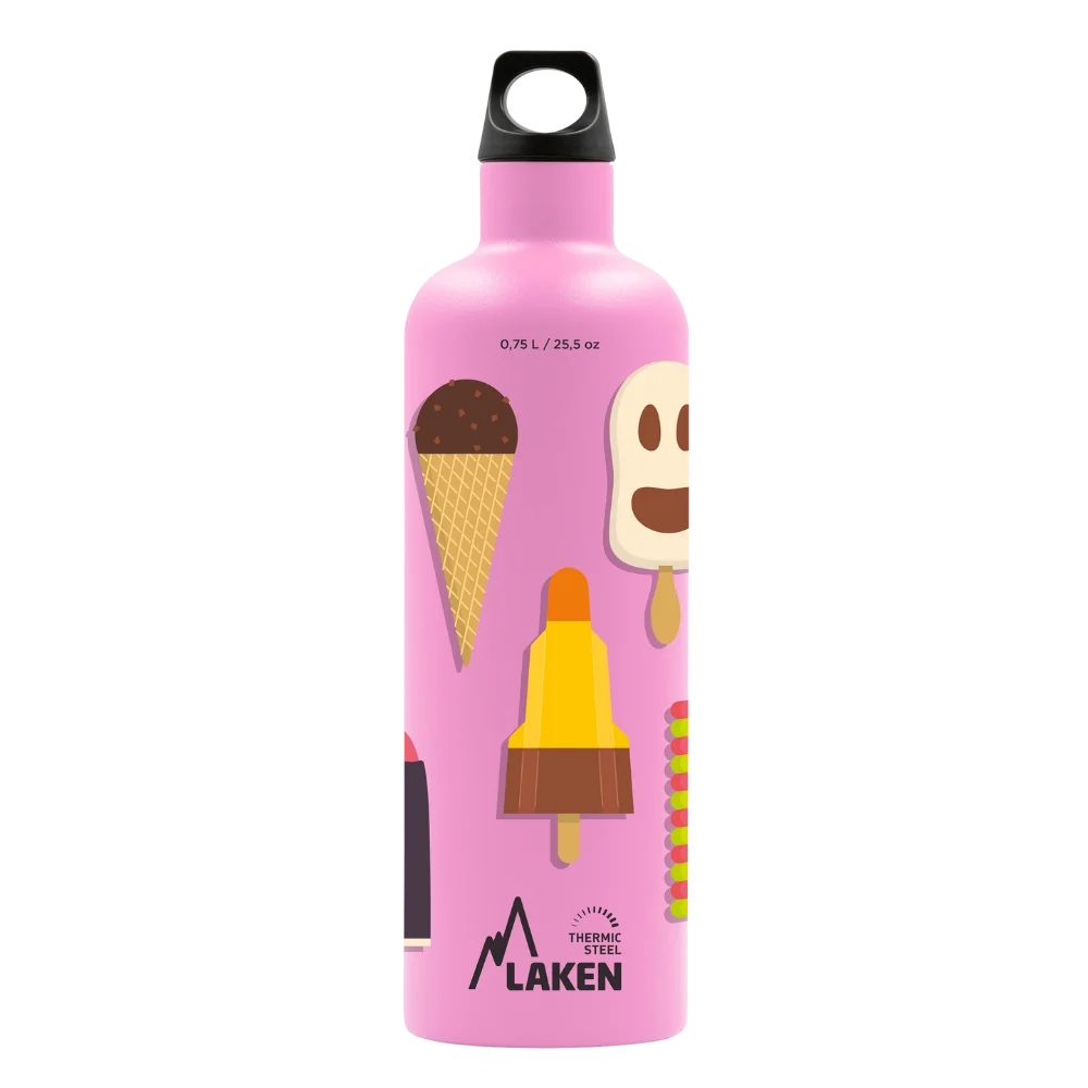 Cara frontal de la botella Fun, Sweet and Fresh, Summer Edition de LAKEN en color rosa