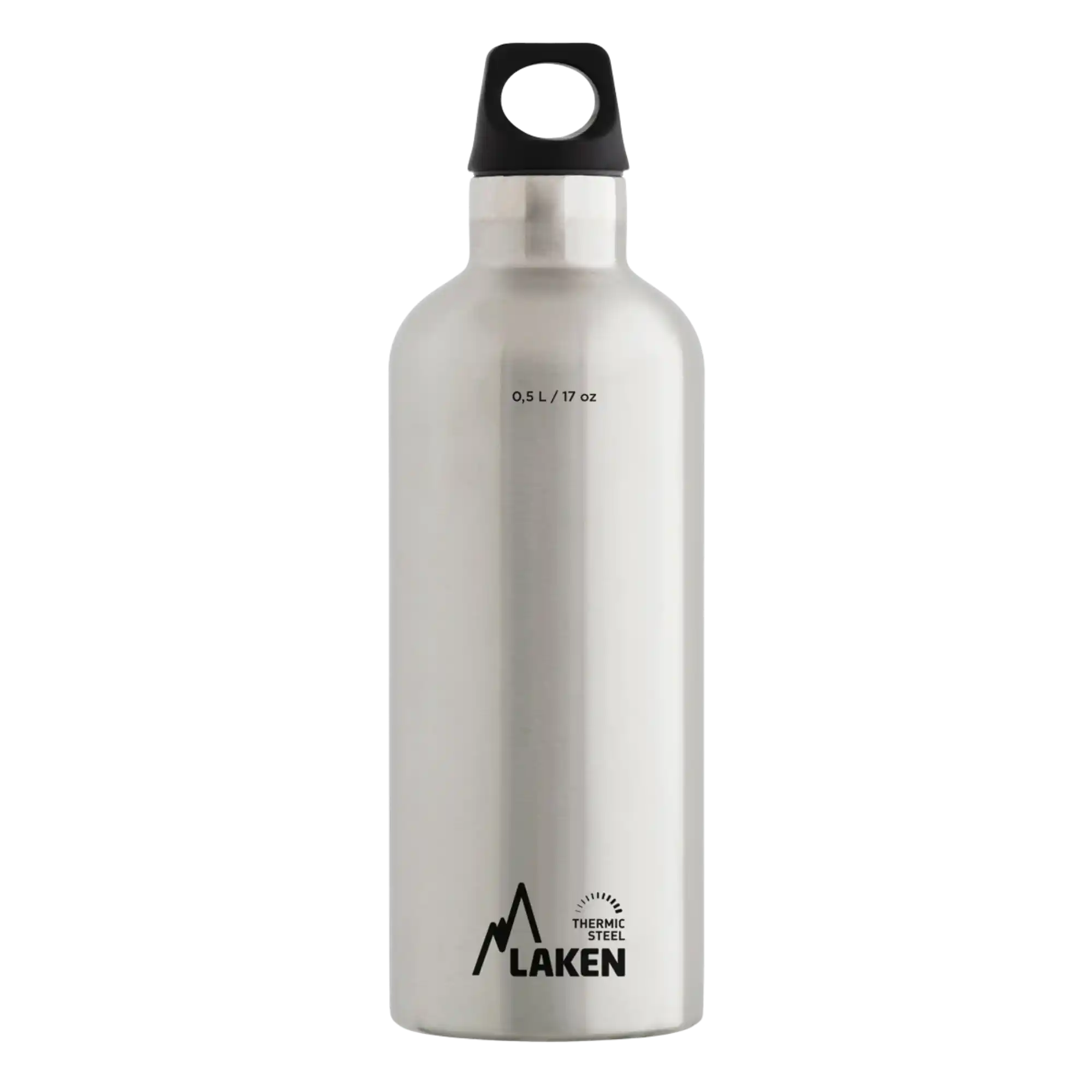 Botella térmica de acero plata de 0,5 litros con tapón FUTURA