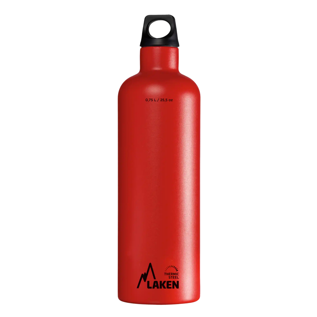 Botella térmica de acero roja de 0,75 litros con tapón FUTURA