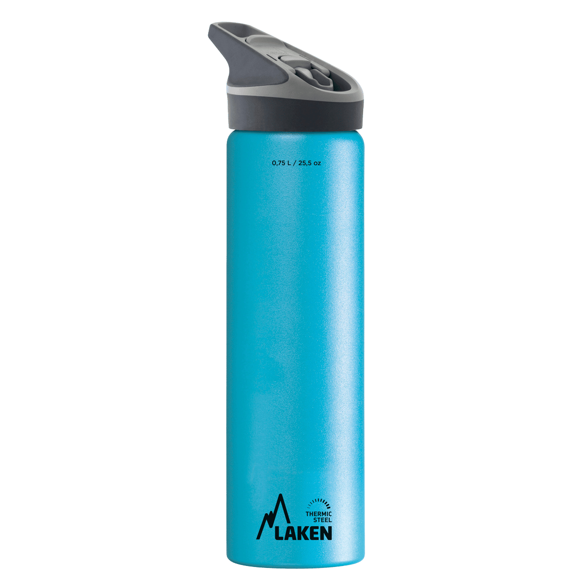 Botella térmica de acero azul clara de 0,75 litros con tapón JANNU