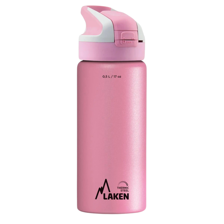 Botella térmica de acero rosa de 0,5 litros con tapón SUMMIT rosa