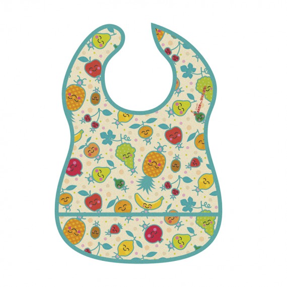 FRUITUTITOS WATERPROOF BIB WITH FOLD OUT POCKET