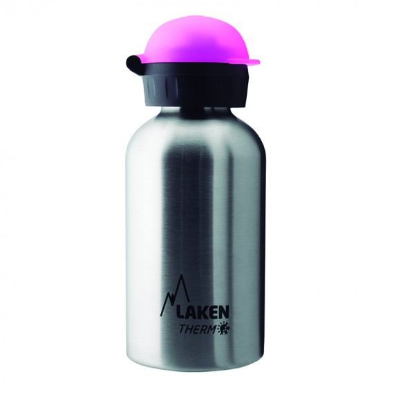 STAINLESS STEEL THERMO BOTTLE 0.35L HIT CAP WITH JUMPING NEOPRENE COVER 