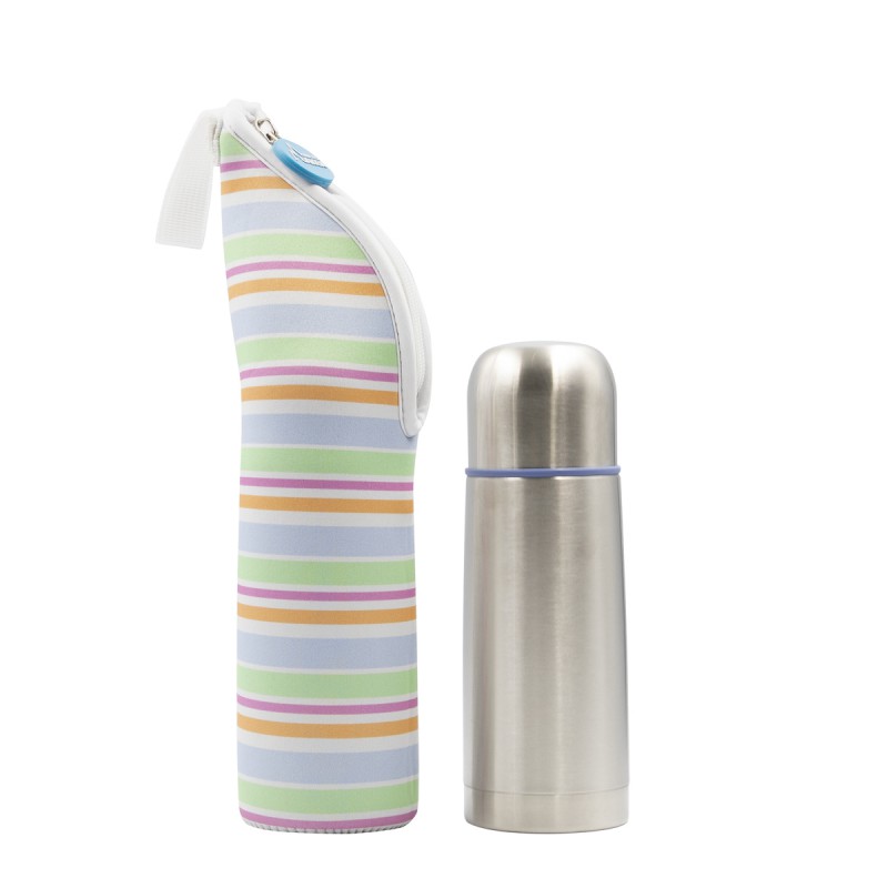 STAINLESS STEEL THERMO FLASK LIQUIDS DRINK LIFE! BANDS 0.35L, 0.50L
