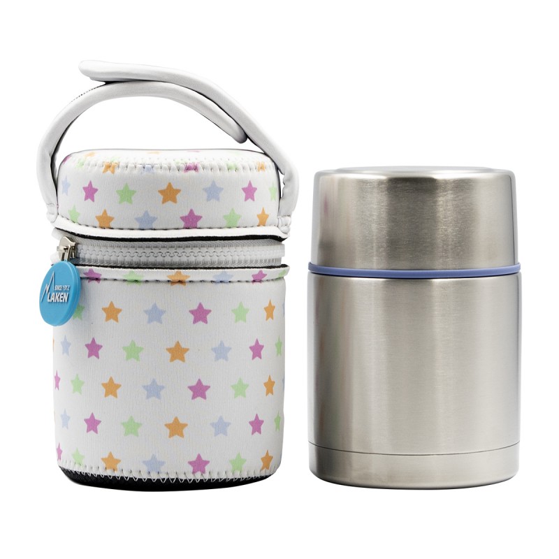 STAINLESS STEEL THERMO FLASK FOOD DRINK LIFE! STARS 0.5L