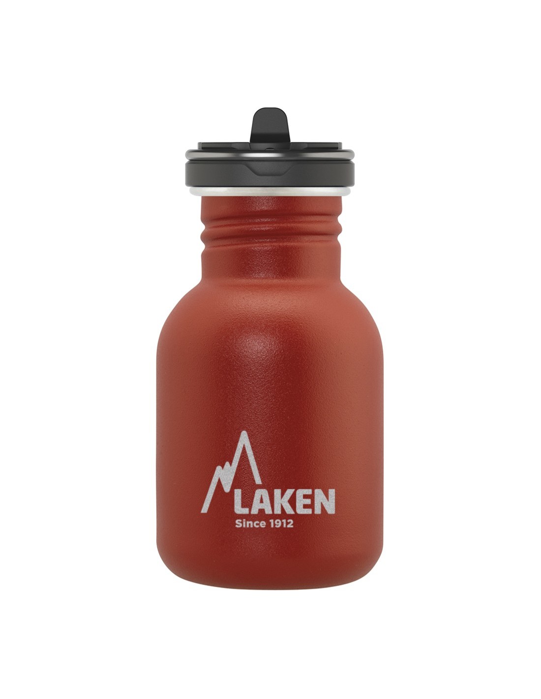 STAINLESS STEEL BASIC STEEL BOTTLE WITH FLOW CAP 350ML RED COLOUR