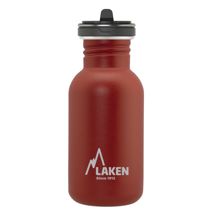 STAINLESS STEEL BASIC STEEL BOTTLE WITH FLOW CAP 500ML RED COLOUR