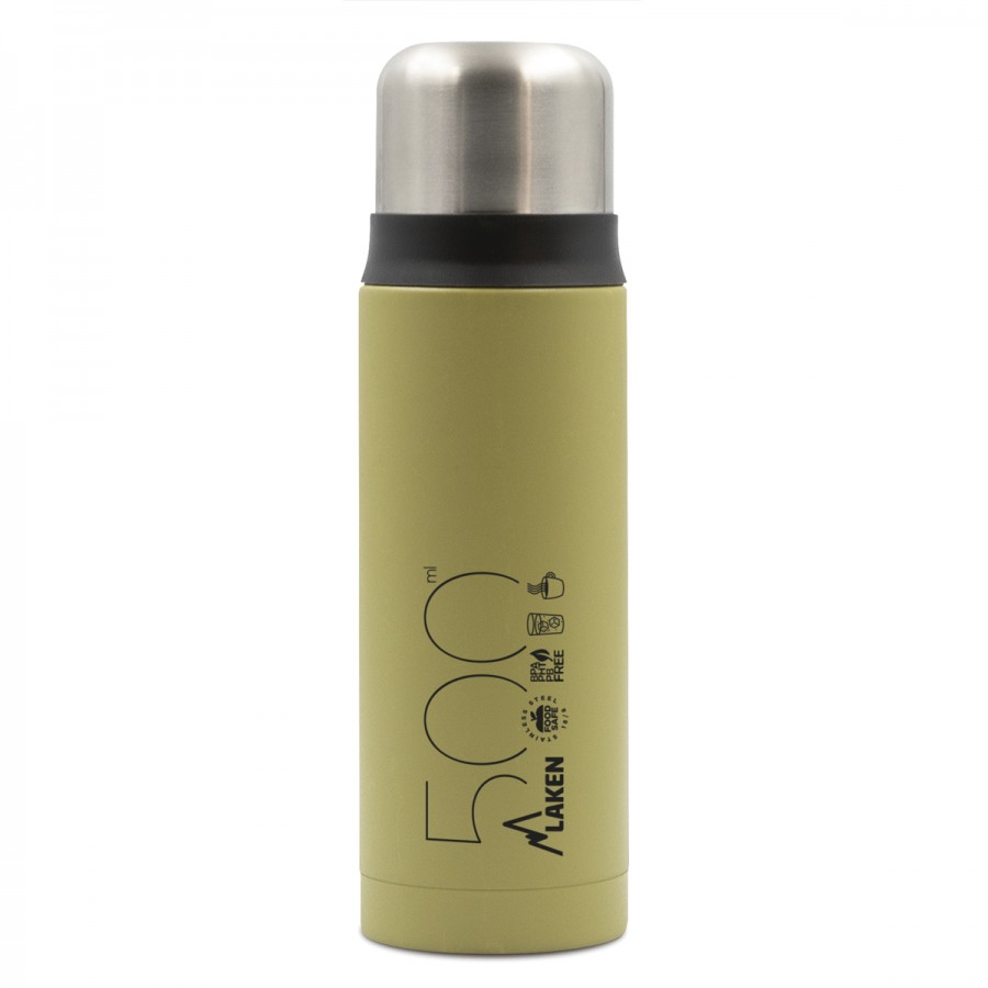 STAINLESS STEEL THERMO LIQUIDS FLASK WITH CAP-MUG 0.75L