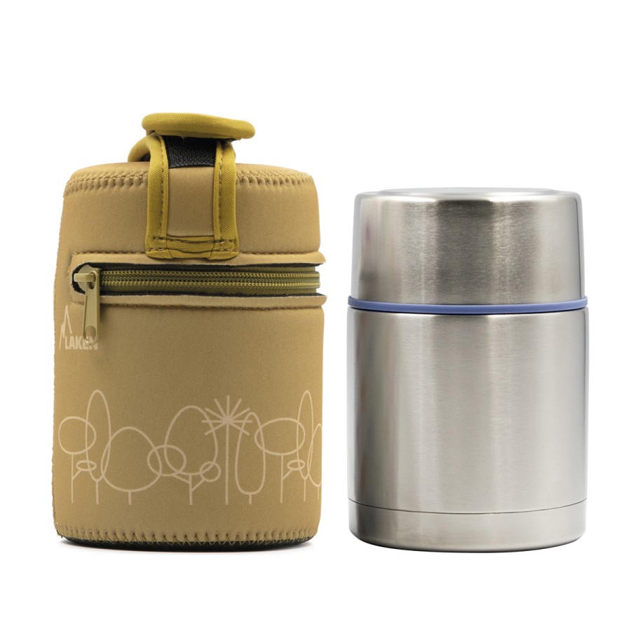 STAINLESS STEEL THERMO FLASK FOOD DRINK LIFE! FOREST 0.5L
