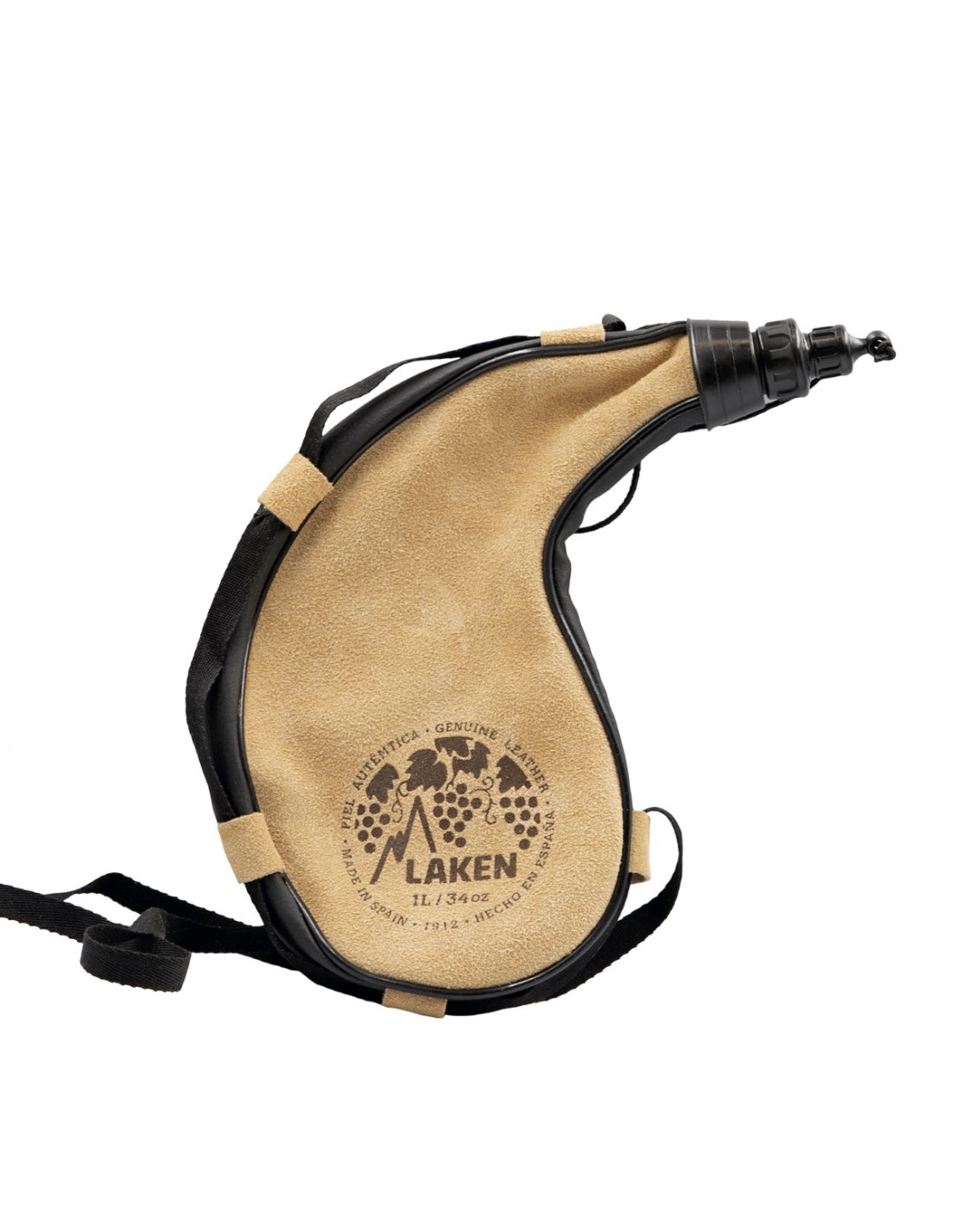 LEATHER CANTEEN CURVED FORM 1L