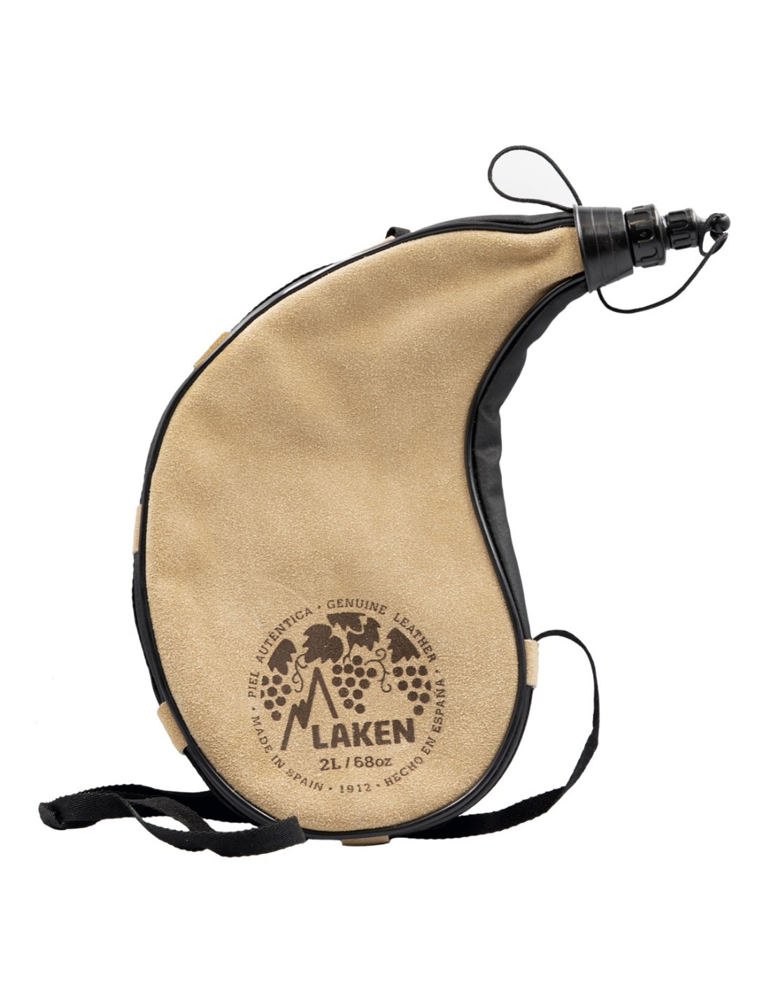 LEATHER CANTEEN CURVED FORM 2L