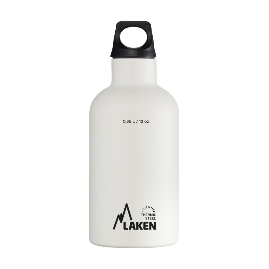 WHITE STAINLESS STEEL THERMO BOTTLE 0.35L FUTURA