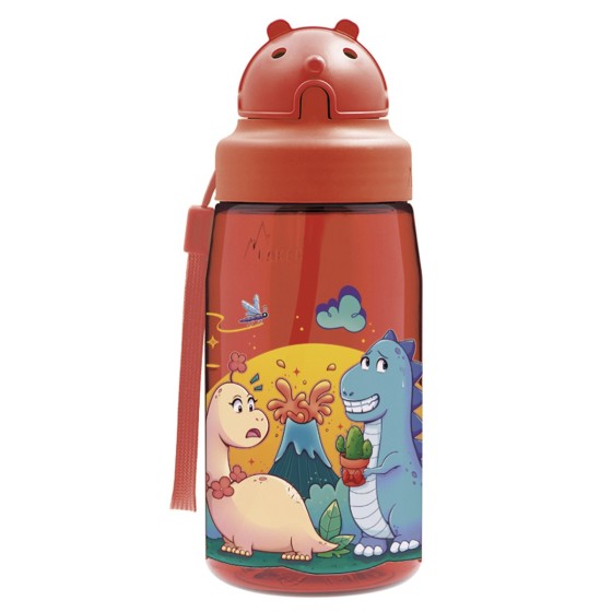DINOS LOVE: TRITAN BOTTLE 0,45L RED OBY CAP (WIDE MOUTH)