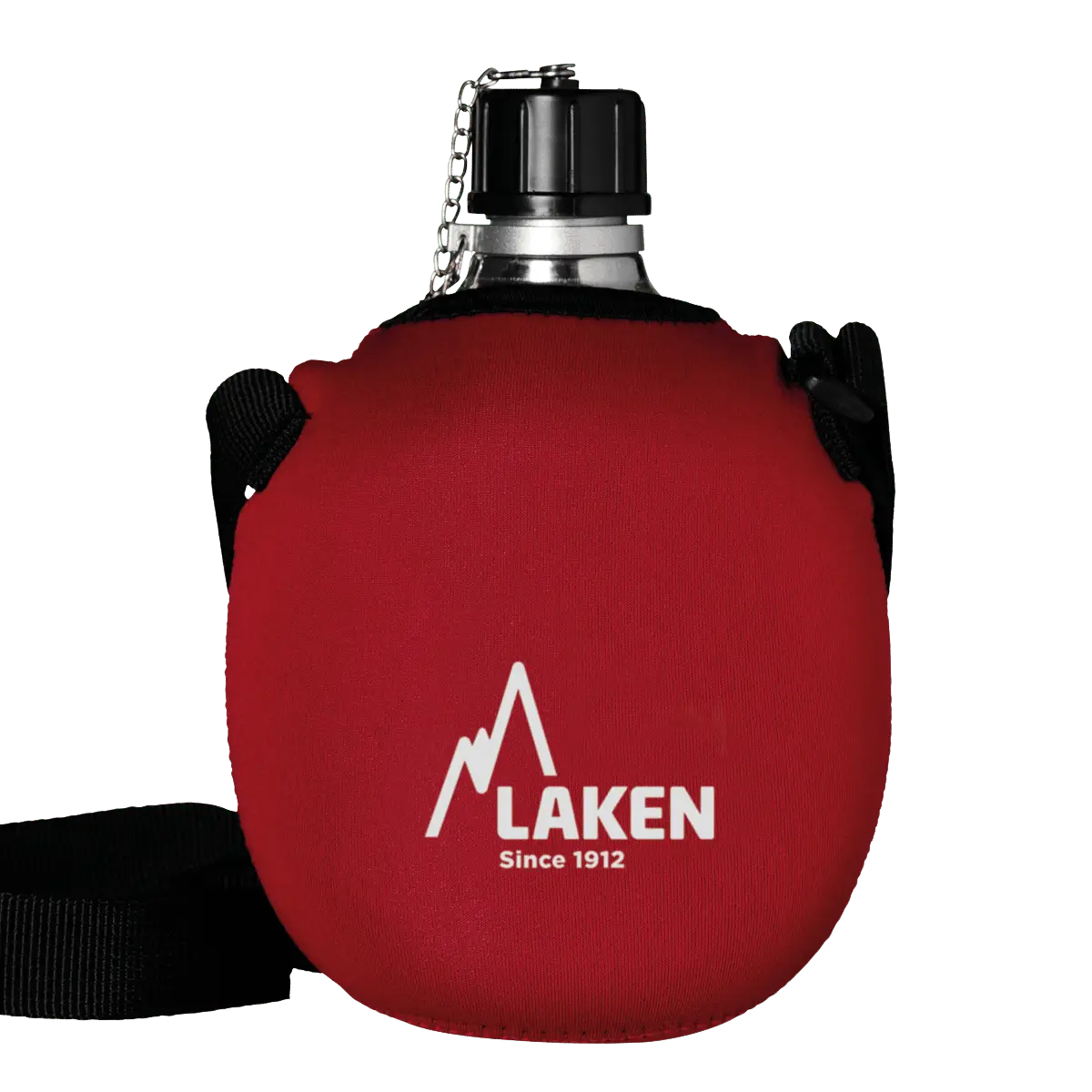 Cantimplora de aluminio de 1 litro con funda de neopreno roja
