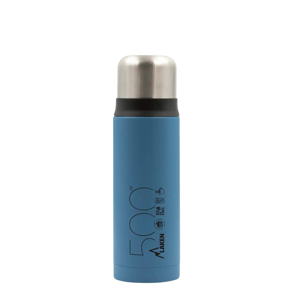 Termo para líquidos de acero de 0,5 litros azul