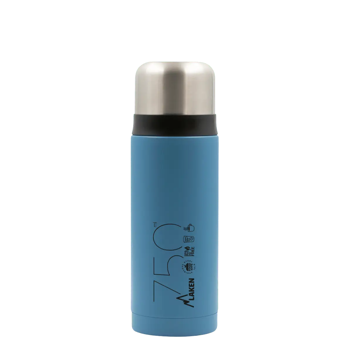 Termo para líquidos de acero de 0,75 litros azul
