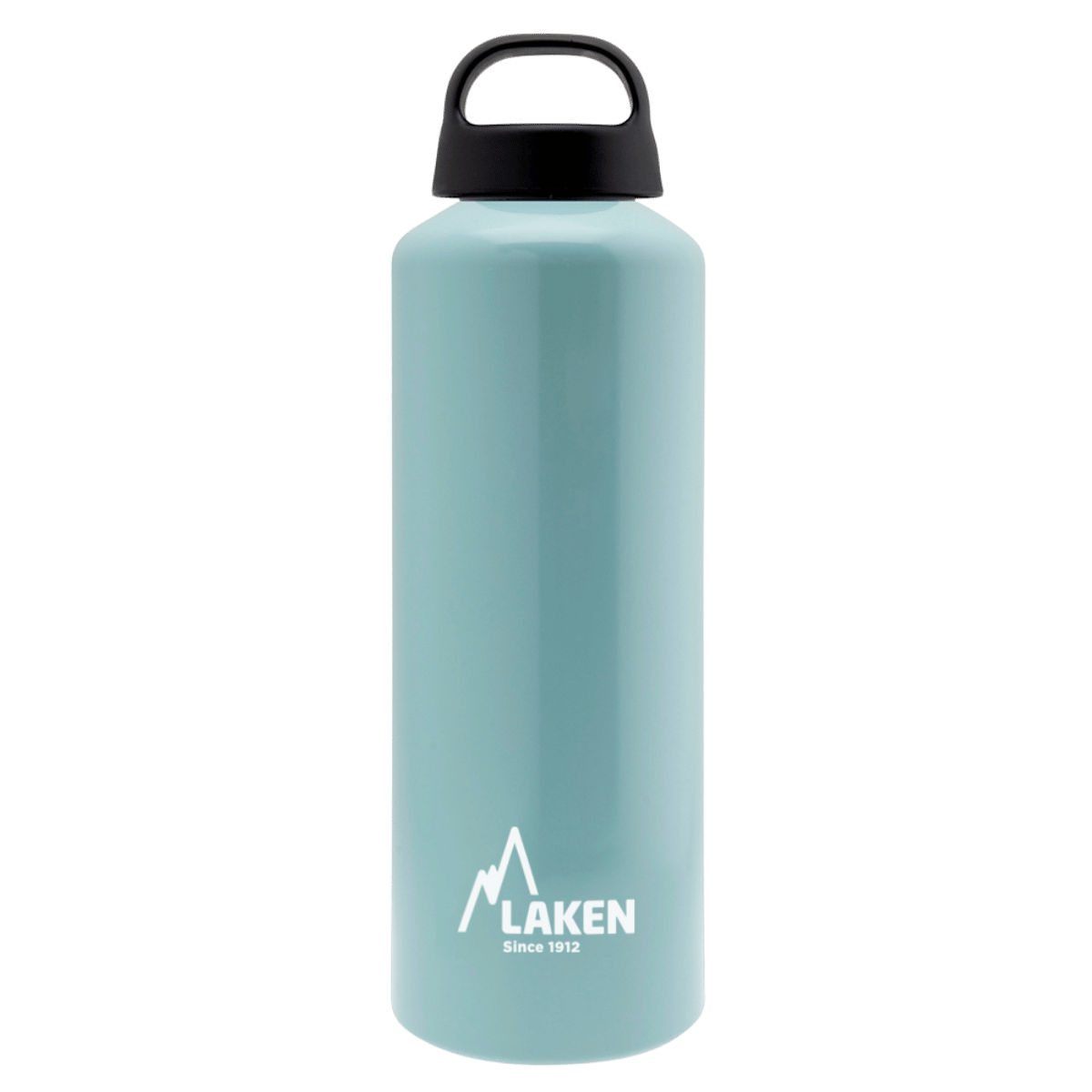 Botella de aluminio azul clara de 0,75 litros con tapón CLASSIC