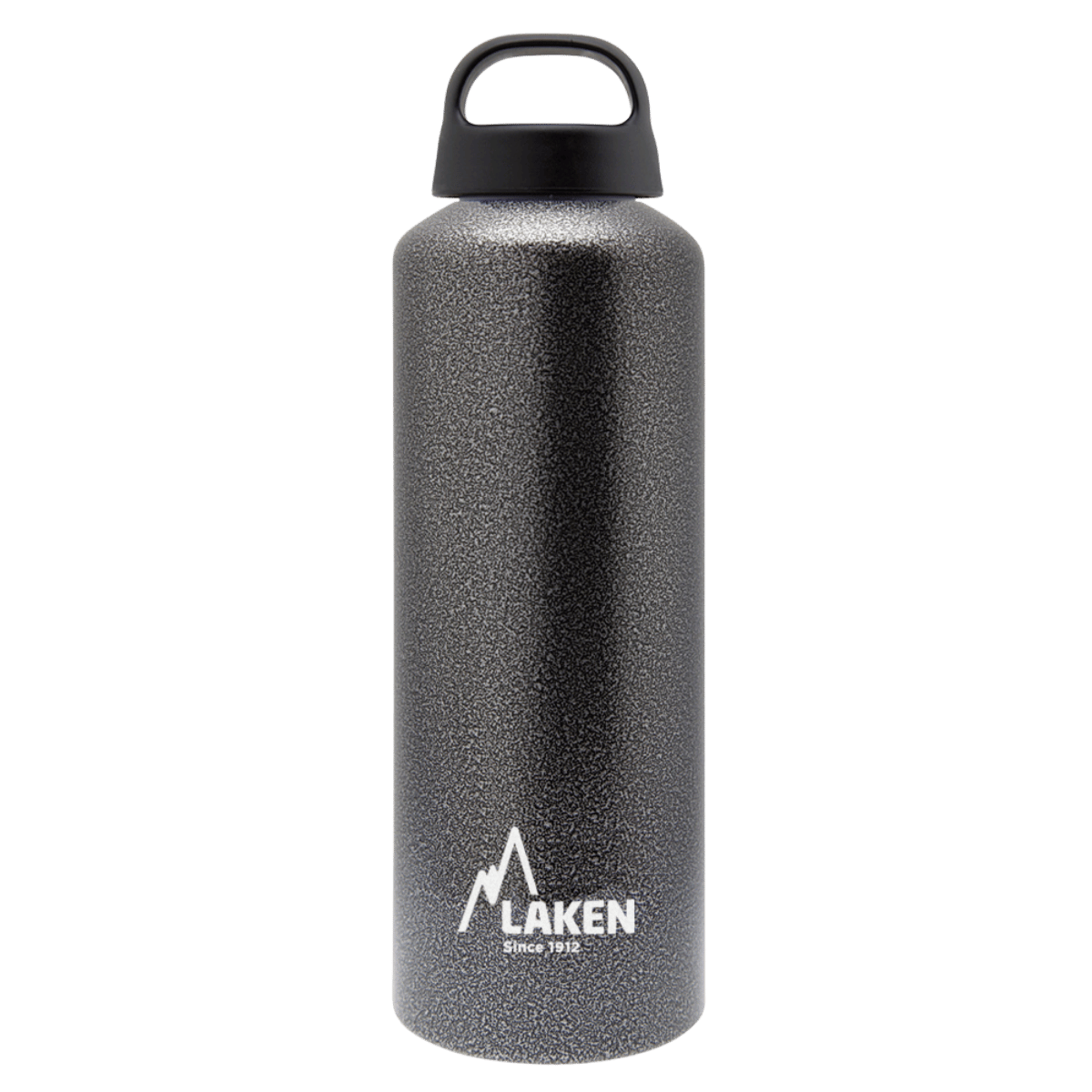 Botella de aluminio gris de 0,75 litros con tapón CLASSIC