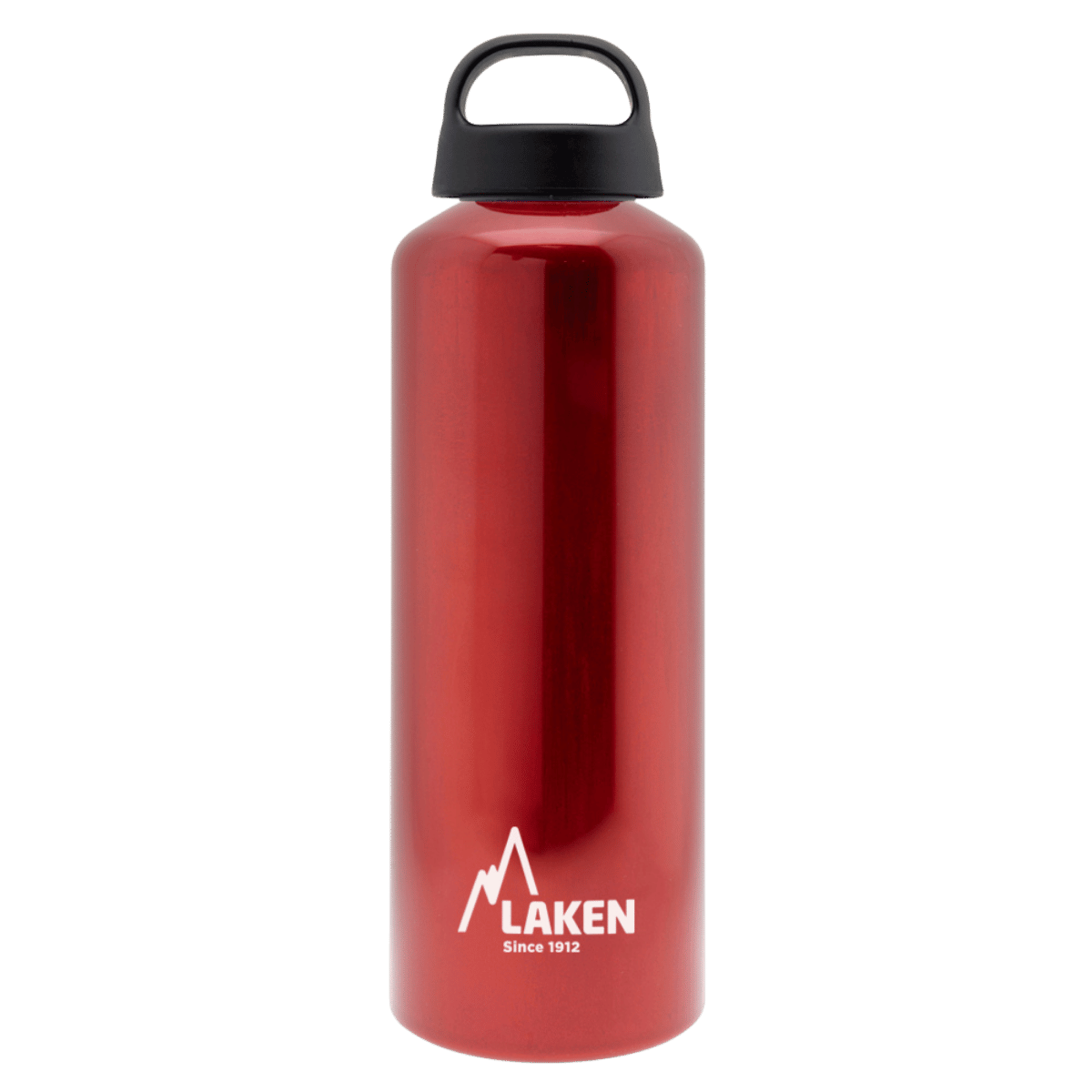Botella de aluminio roja de 0,75 litros con tapón CLASSIC