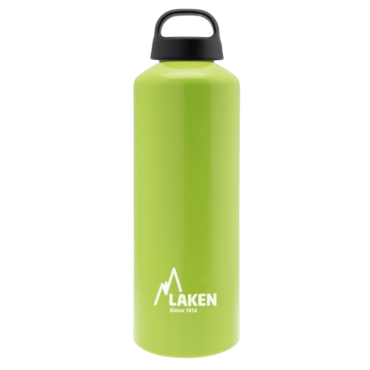 Botella de aluminio verde manzana de 1 litro con tapón CLASSIC