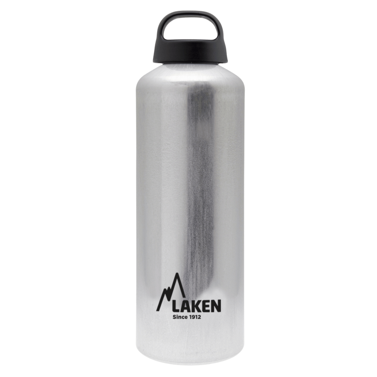 Botella de aluminio plata de 1 litro con tapón CLASSIC