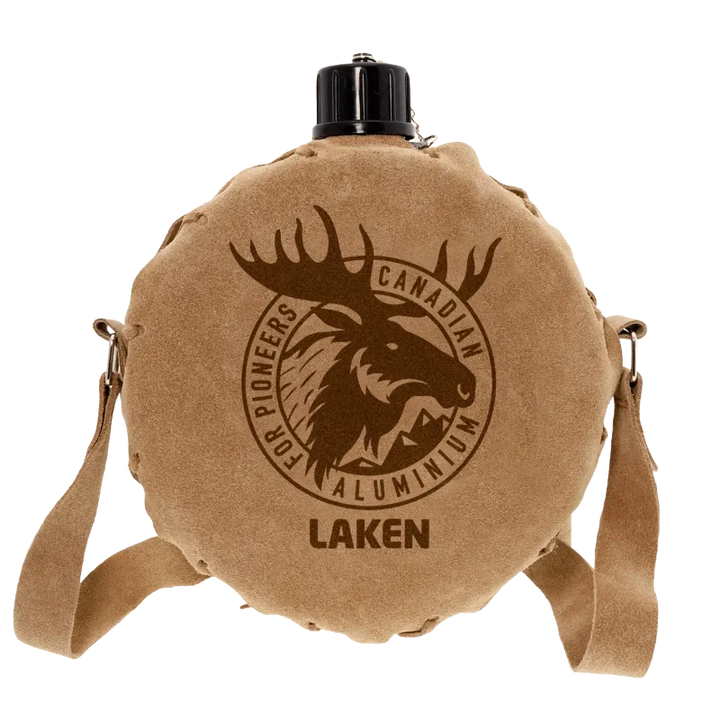 Cantimplora de aluminio de 1,5 litros con funda de piel