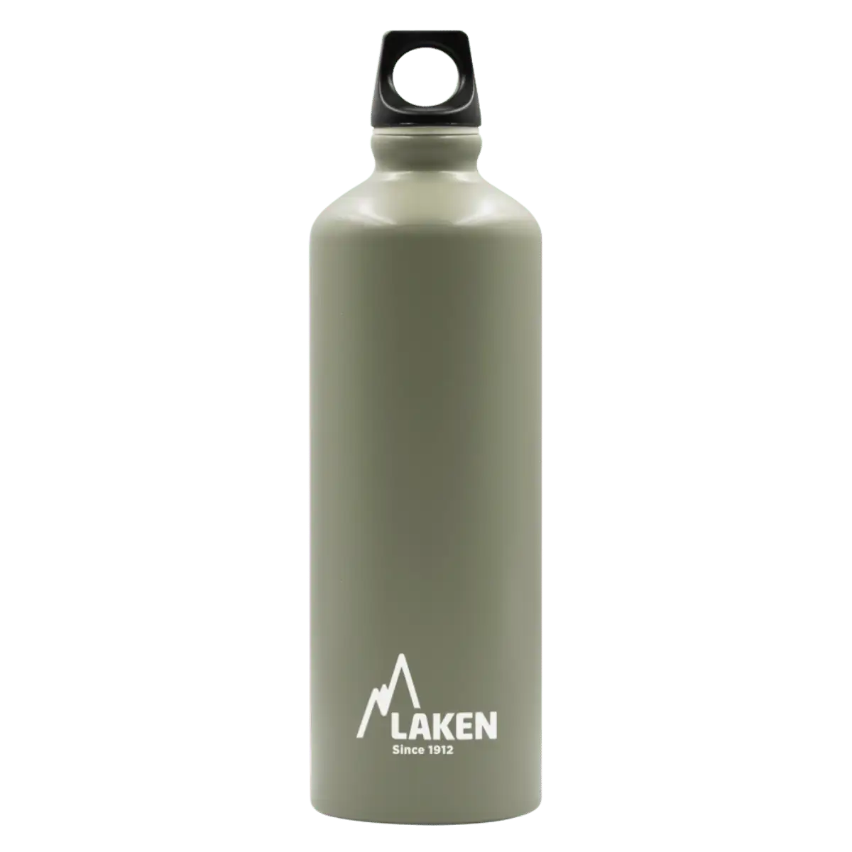 Botella de aluminio caqui de 0,75 litros con tapón FUTURA negro
