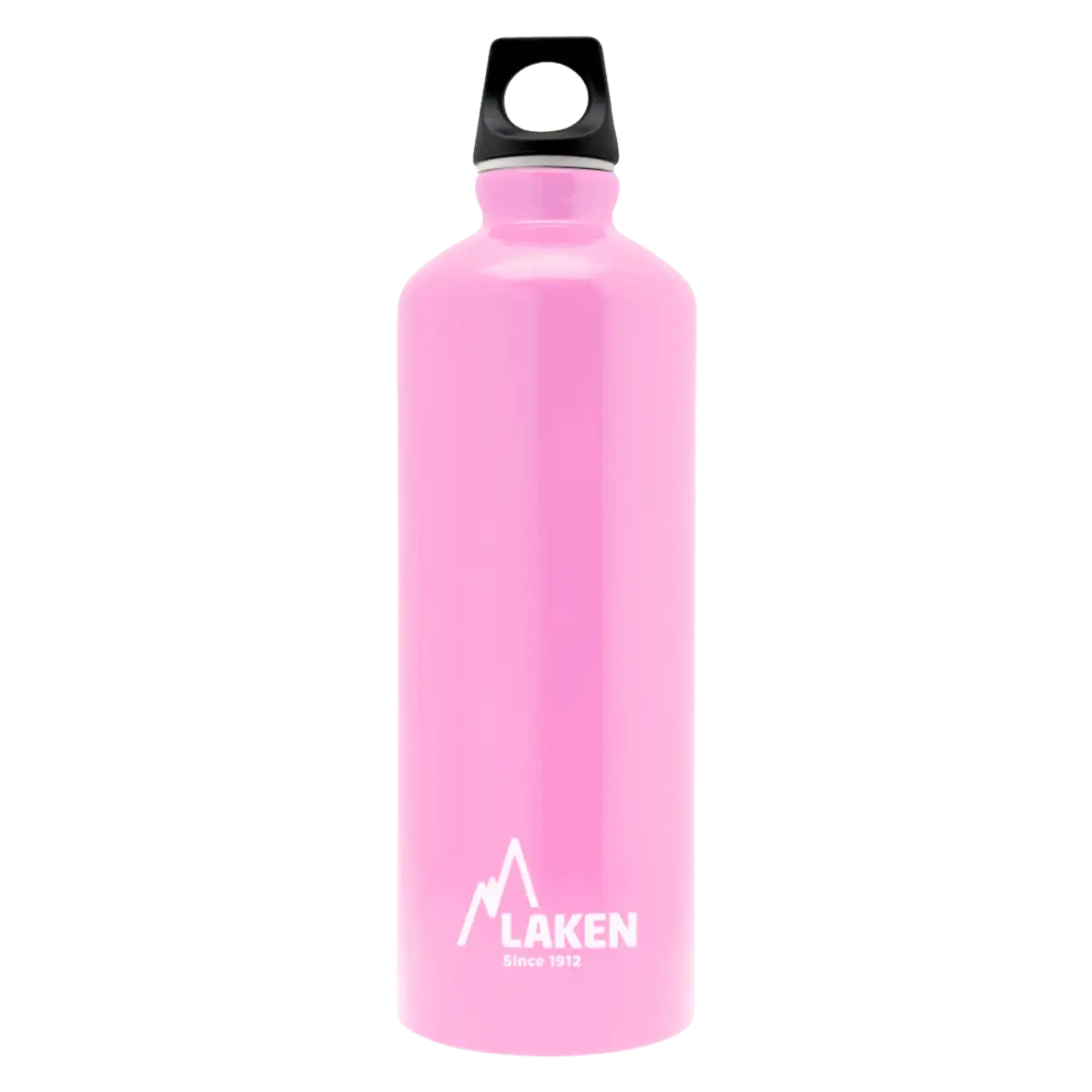 Botella de aluminio rosa de 0,75 litros con tapón FUTURA negro