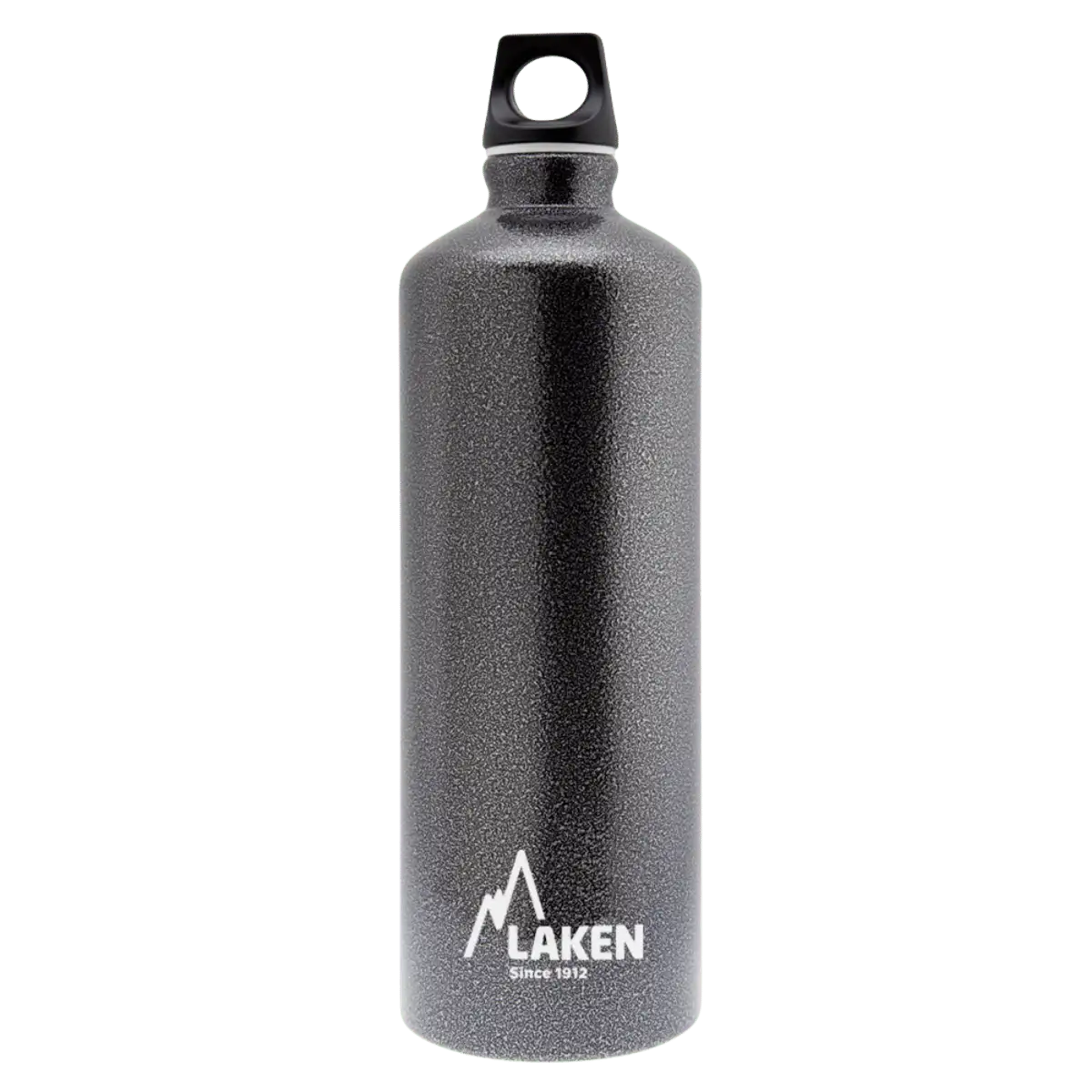 Botella de aluminio gris de 1 litro con tapón FUTURA negro
