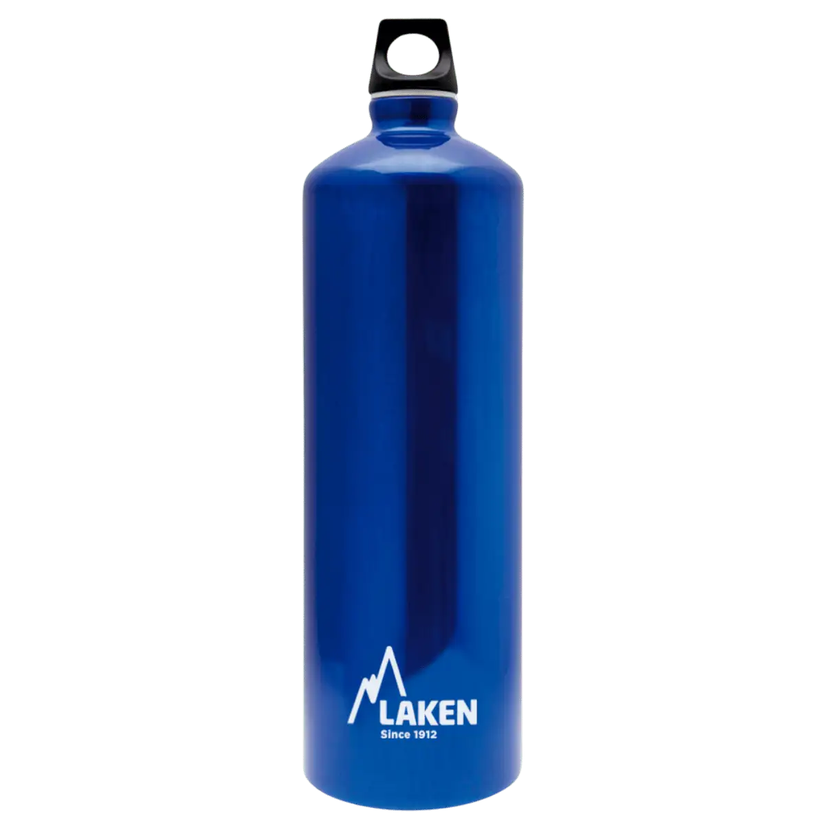 Botella de aluminio azul de 1,5 litros con tapón FUTURA negro