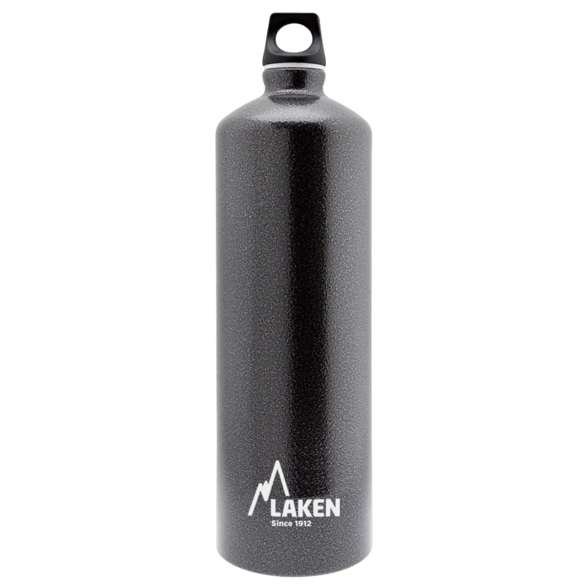 Botella de aluminio gris de 1,5 litros con tapón FUTURA negro