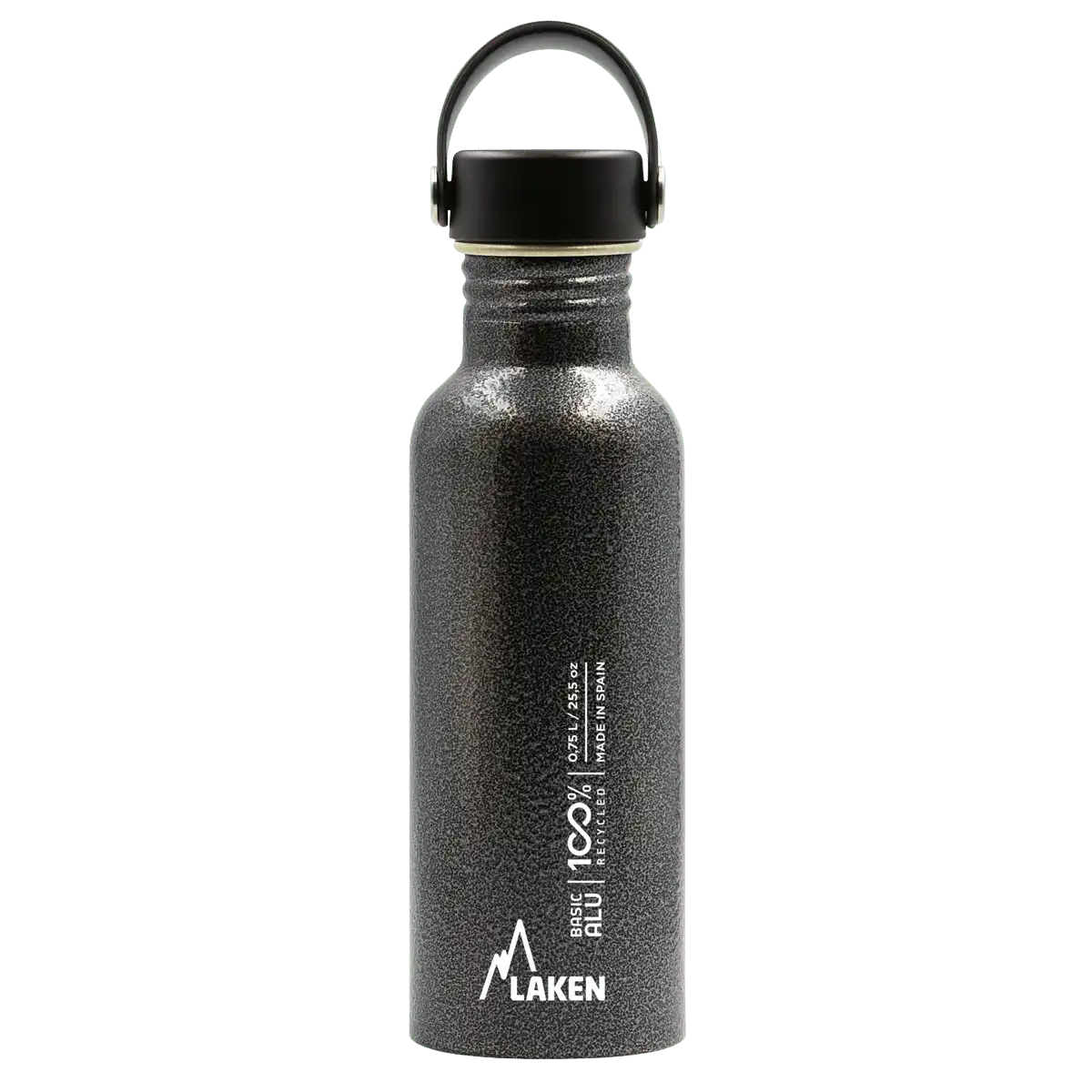 Botella de aluminio BASIC ALU gris de 0,75 litros con tapón OASIS