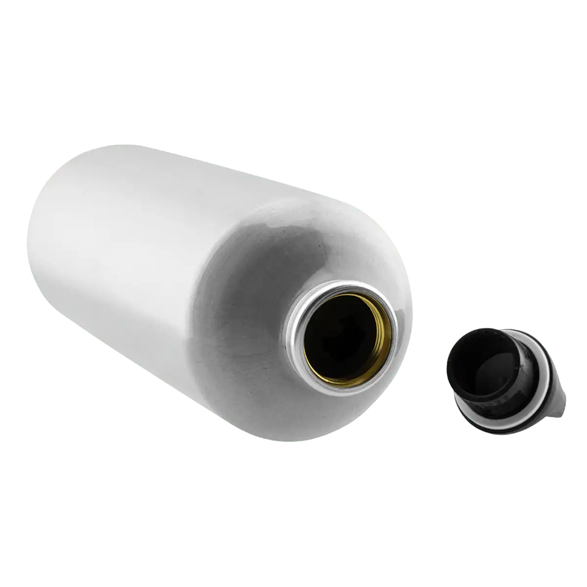 Botella de aluminio abierta con tapón FUTURA