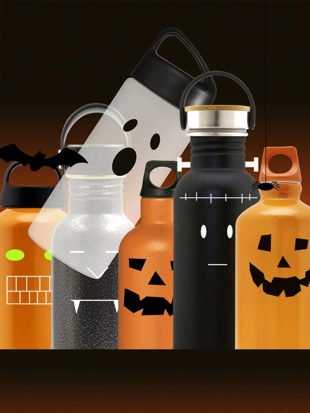 Colección de botellas para Halloween
