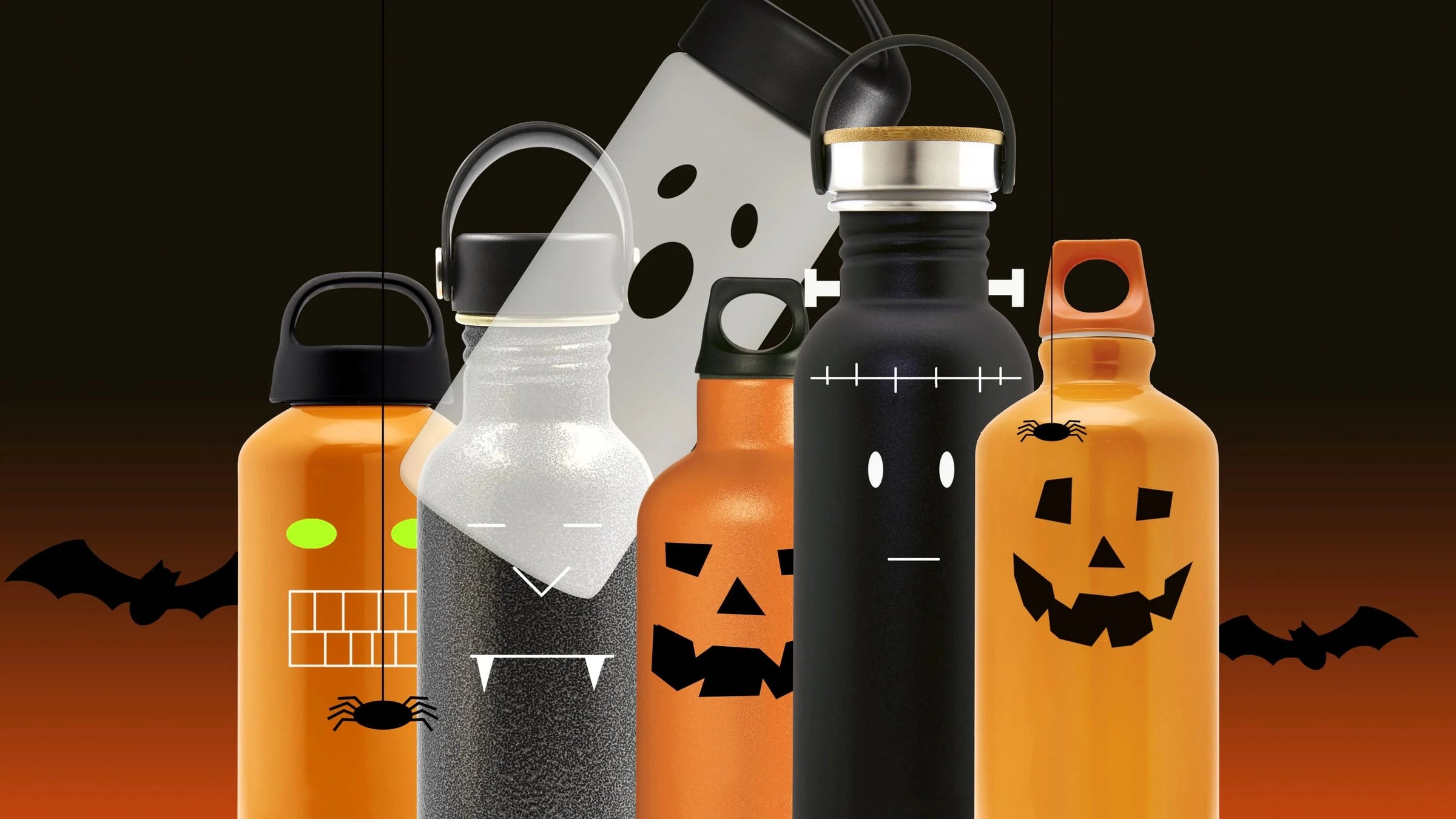Colección de botellas para Halloween