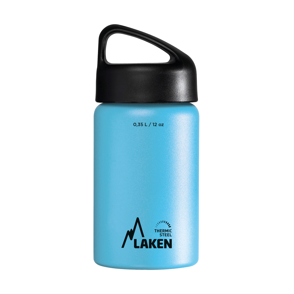 Botella térmica de acero azul clara de 0,35 litros con tapón CLASSIC
