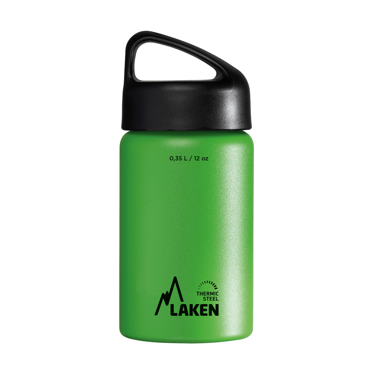 Botella térmica de acero verde de 0,35 litros con tapón CLASSIC