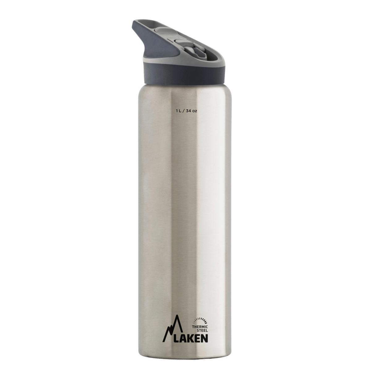 Botella térmica de acero plata de 1 litro con tapón JANNU