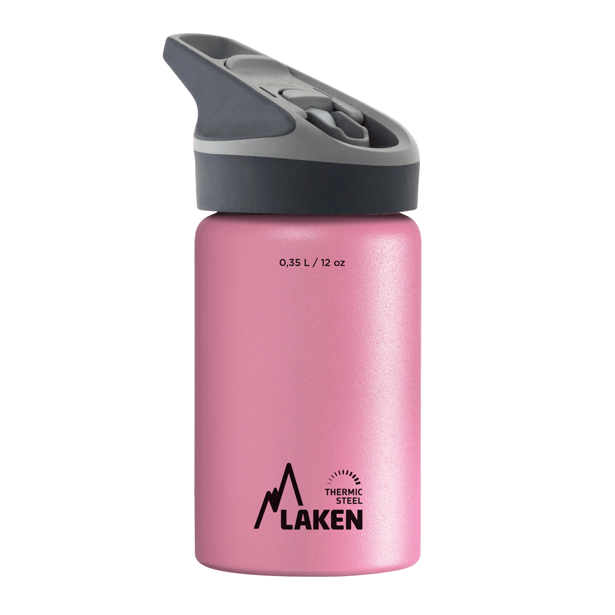 Botella térmica de acero rosa de 0,35 litros con tapón JANNU