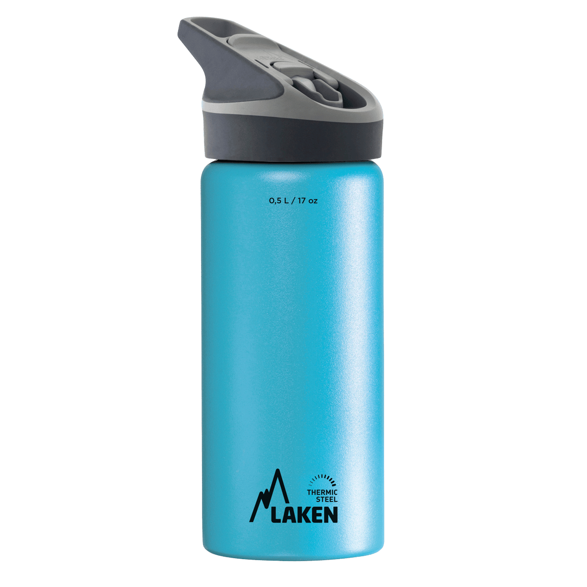 Botella térmica de acero azul clara de 0,5 litros con tapón JANNU