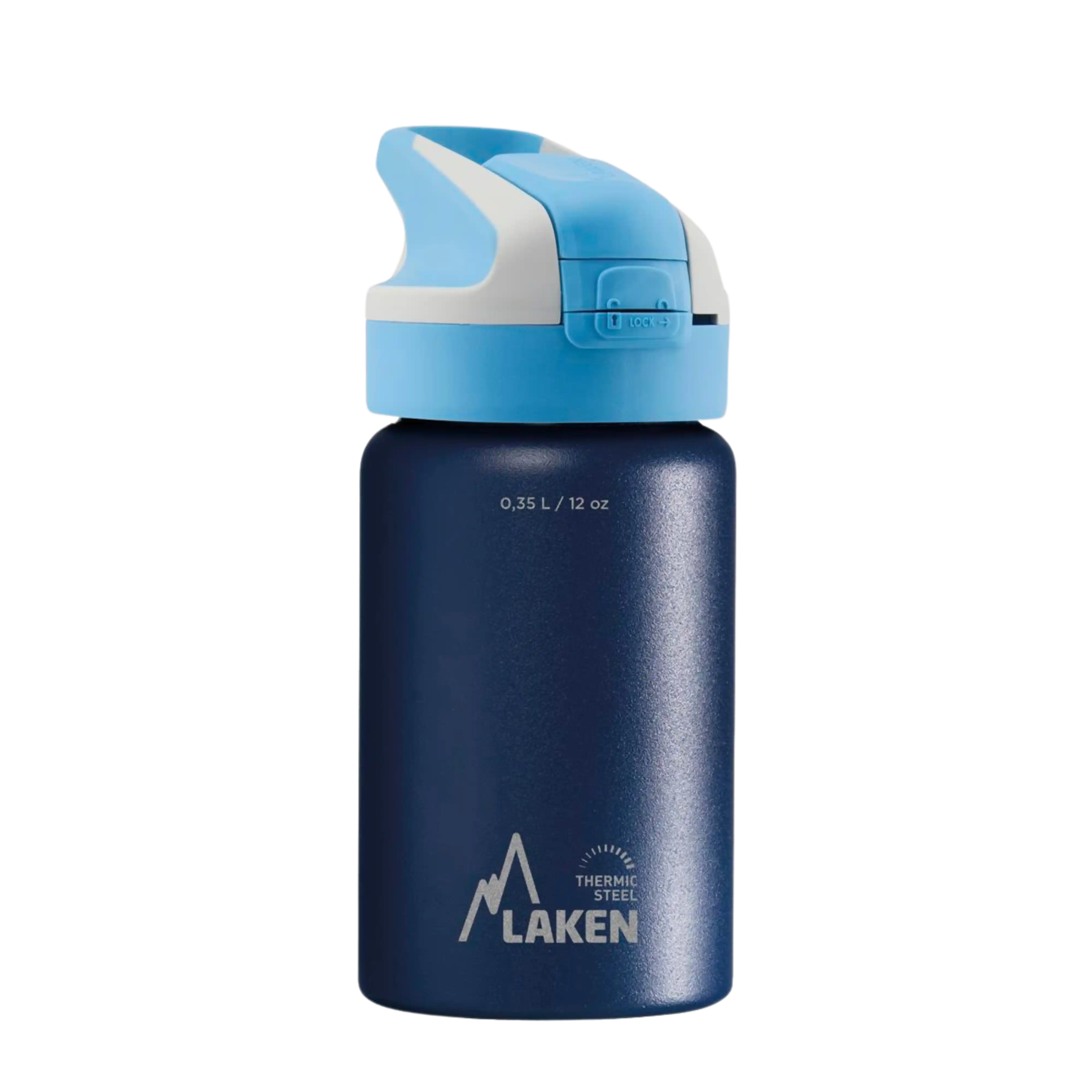 Botella térmica de acero azul de 0,35 litros con tapón SUMMIT azul