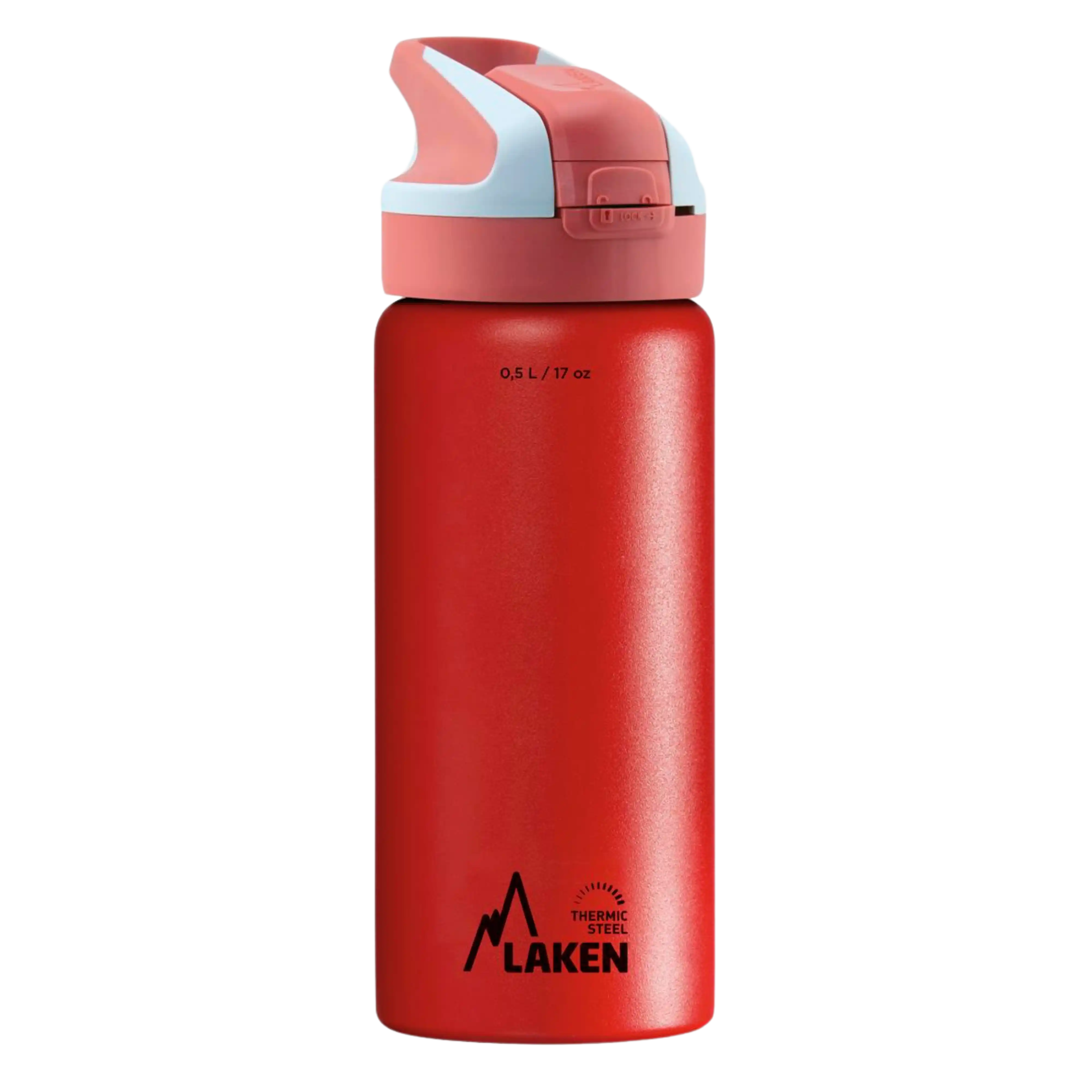 Botella térmica de acero roja de 0,5 litros con tapón SUMMIT rojo