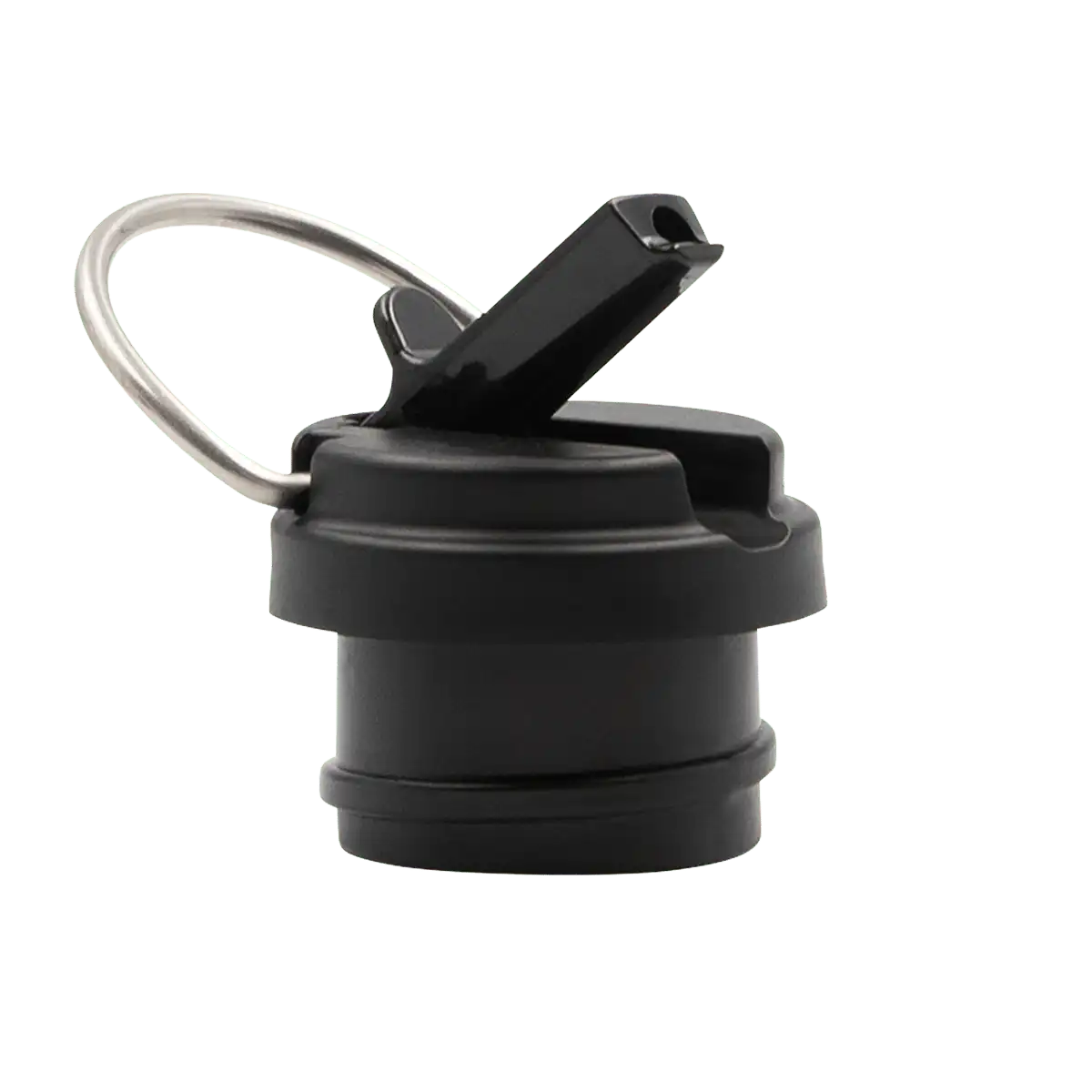Tapón FLOW negro abierto para botellas de aluminio